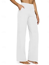 economico Pantaloni a gamba dritta-Per donna Pantaloni Chinos Pantaloni Estivi Pantaloni casual Moda Streetwear Lavoro Lunghezza intera Vita Alta Semplice Tasca Comodità Leggero Morbido Micro-elastico All'aperto Streetwear Ferie