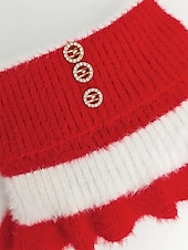 abordables Bufandas de mujer-Cuello de punto navideño para mujer, suave y acogedor, con volantes, disponible en varios colores. Ideal para el invierno y las fiestas.