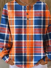 economico Felpe con Cappuccio Testurizzata-Per donna Giacche strutturate Bottoni Grafico Plaid Elegante Vintage Classico Manica Lunga Girocollo Top Regolari Casuale Casa Lavoro Blu Rosa Rosso Arancione Verde Primavera Autunno Inverno