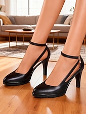  Klassiske damesko med spiss tå og høy hæl – stilige ankelreimsko som er komfortable for kontor, fester og formelle arrangementer