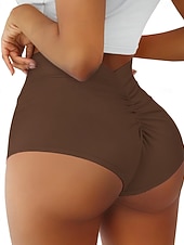 preiswerte Bikini-Höschen-Damen dehnbare Boxershorts Badeanzug Dehnbare Boxershorts Shorts Hohe Taille Urlaub Strandbekleidung Einfarbiger ärmelloser Badeanzug