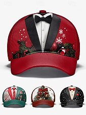 abordables Chapeaux pour femmes-Casquette de smoking de Noël pour homme - matière polyester, motifs variés sur le thème des fêtes, idéale pour les soirées festives, les sorties décontractées et les célébrations de fin d'année.