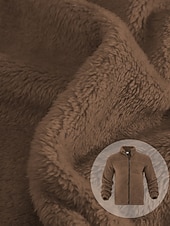 economico giacca sportiva-Per uomo Giacca Invernale Cappotto Teddy Giacca Casual Vacanza Quotidiano Caldo Tasca Autunno Inverno Semplice Moda Classico Collo alla coreana Regolare Nero Blu marino Marrone Cachi Grigio scuro