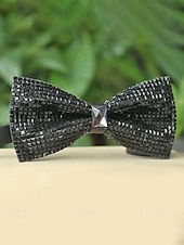 Недорогие Мужские украшения-мужской галстук-бабочка с кристаллами на Рождество, разноцветный, праздничный стиль, с узором из страз и бусин, идеально подходит для праздничных вечеринок и официальных мероприятий