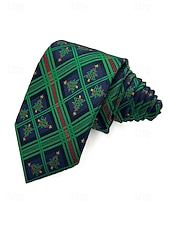 זול עניבות ועניבות פרפר לגברים-עניבות חג המולד לגברים, דוגמאות חגיגיות, משבצות אדומות וירוקות, פתיתי שלג, מוכנות למתנה, עיצובים רבים למסיבות חג המולד וללבוש משרדי