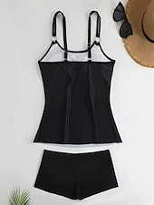 abordables Tankinis-Femmes Maillots de Bain 2 pièces Shorts Maillot de bain Dos nu Vacances Tenues de plage Fleuri Graphique Col rond Sans manches Maillots de bain