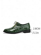 economico Scarpe oxford da donna-scarpe oxford da donna con motivo coccodrillo verde – classiche scarpe eleganti con lacci per occasioni formali, di lavoro e di festa