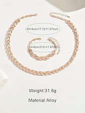 billiga Bröllop ACC-Halsband och armband i zirkonlegering för kvinnor – elegant guld- och silverfärgad, perfekt för speciella tillfällen och presenter