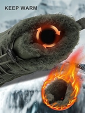economico Stivali di neve e inverno-scarpe da trekking sulla neve impermeabili da donna con calzata larga – scarpe invernali calde e antiscivolo per passeggiate sulla neve, trekking, campeggio e viaggi con tempo freddo