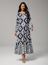 halpa Mekot-boho abstrakti eläinkuvioinen maximekko