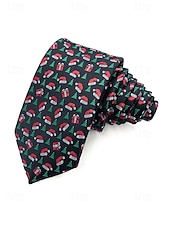 זול עניבות ועניבות פרפר לגברים-עניבות חג המולד לגברים, דוגמאות חגיגיות, משבצות אדומות וירוקות, פתיתי שלג, מוכנות למתנה, עיצובים רבים למסיבות חג המולד וללבוש משרדי