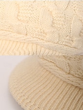 tanie Kapelusze damskie-Damska czapka z dzianiny akrylowej z podszewką z polaru, w wielu kolorach, wygodna i stylowa na święta Bożego Narodzenia i zimowe aktywności