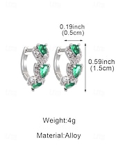 economico Anelli da donna-orecchini da donna in lega di zirconi - elegante design a forma di lacrima con pietre multicolori, perfetti come regali di Natale e San Valentino