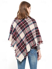 billiga Halsdukar för kvinnor-Unisex julrutig halsduk - polyestermaterial, mjuk och varm, flera färger för vinter, högtidsfester och vardagsbruk