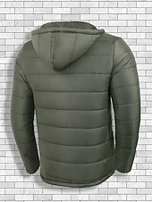 economico Piumini e parka da uomo-Per uomo Cappotto Invernale Giacca imbottita Giacca Imbottita Tasca Poliestere Vacanza Abbigliamento quotidiano Data Regolare Moda Casual Confortevole Calore Termico Autunno Inverno Colore Solido