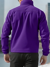 economico Giubbotti e cappotti da uomo-Per uomo Cappotto Invernale Giacca in Pile Giacca Casual All'aperto Quotidiano Calore Termico Tasca Cerniera completa Autunno Inverno Plaid Streetwear Sport e Outdoor Collo alla coreana Regolare