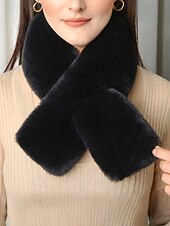 preiswerte Schals für Damen-Unisex-Schal aus Kunstpelz, weiches und warmes Material, vielseitig tragbar, perfekt für Wintermode und als Weihnachtsgeschenk, in verschiedenen Farben erhältlich