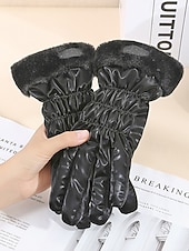 levne Dámské rukavice-Dámské nepromokavé nylonové rukavice s dotykovou obrazovkou, vícebarevné, měkké a teplé, ideální pro zimní a outdoorové aktivity