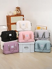 billiga Duffelväskor-Resväska i nylon för kvinnor - vattentät, flera färger, bagagerem, flera bärstilar, snygg och funktionell för resor och dagligt bruk