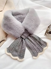 preiswerte Schals für Damen-Weihnachtsschal aus Kunstpelz für Damen – weich und kuschelig, in verschiedenen Farben erhältlich, stilvolles Winteraccessoire für Weihnachtsfeiern, Veranstaltungen im Freien und kaltes Wetter