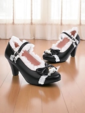 preiswerte Retro-Stil der 1950er Jahre-Rote Mary-Jane-Pumps für Damen mit Schleife und Perlenverzierung – eleganter Lolita-Stil der 1950er Jahre, perfekt für Weihnachtsfeiern, formelle Anlässe und besondere Gelegenheiten.