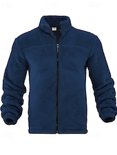 economico giacca sportiva-Per uomo Giacca Invernale Cappotto Teddy Giacca Casual Vacanza Quotidiano Caldo Tasca Autunno Inverno Semplice Moda Classico Collo alla coreana Regolare Nero Blu marino Marrone Cachi Grigio scuro