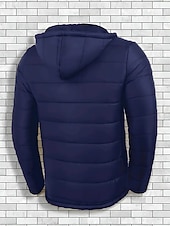 economico Piumini e parka da uomo-Per uomo Cappotto Invernale Giacca imbottita Giacca Imbottita Tasca Poliestere Vacanza Abbigliamento quotidiano Data Regolare Moda Casual Confortevole Calore Termico Autunno Inverno Colore Solido