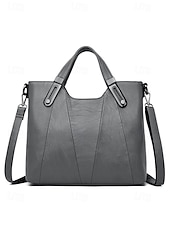 billiga Hand- och toteväskor-Handväska i konstläder för kvinnor – finns i flera färger, mångsidig design med flera bäralternativ, perfekt för både vardag och vardag.