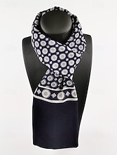 ieftine Cravate și papion pentru bărbați-Eșarfă bărbătească din poliester cu imprimeu floral paisley – design elegant, opțiuni multiple de culoare pentru ocazii formale și casual
