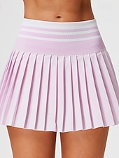  Per donna Tinta unita Gonna casual Gonne da tennis Pantaloncini da tennis Gonne a pieghe Asciugatura Rapida Elastico Traspirante Tennis Corsa Atletico Pantaloni Bianco Giallo Rosa Abbigliamento da