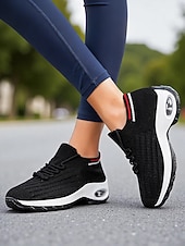 billige Sneakers til kvinner-damerosa luftpolstrede atletiske joggesko – lette løpesko for aktive kvinner, treningsstudio, utendørs trening og daglige turer