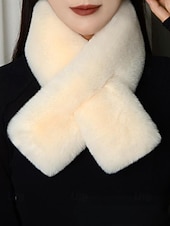 preiswerte Schals für Damen-Unisex-Schal aus Kunstpelz, weiches und warmes Material, vielseitig tragbar, perfekt für Wintermode und als Weihnachtsgeschenk, in verschiedenen Farben erhältlich