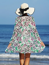 tanie 3-częściowy zestaw bikini-Kobiece bikini 3-częściowy strój kąpielowy szorty smukły bez pleców na wakacje plażowe ubranie kwiatowy dekolt V bez rękawów