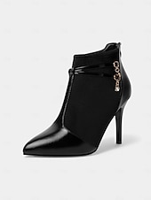  Női barna magas sarkú bokacsizma kulcstartó díszítéssel - elegáns sikkes stílus, tökéletes irodai viseletre, hivatalos alkalmakra és esti rendezvényekre