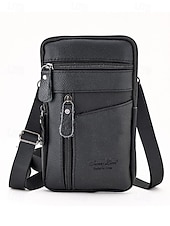 preiswerte Taschen für Herren-Herren-Umhängetasche und Gürteltasche aus echtem Leder – vielseitig einsetzbar, stilvolles Design, strapazierfähig, in verschiedenen Farben erhältlich, für Alltag und Reisen