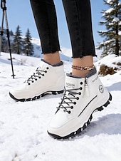 cheap Snow &amp; Winter Boots-Women's Warm Fleece Lined Winter Sneakers – Waterproof Anti-Slip Outdoor Hiking Shoes for Cold Weather, Casual Daily Walking Shoes