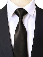 levne Vánoční doplňky-Pánská vánoční saténová kravata, dostupná v několika barvách, ideální pro sváteční večírky a zvláštní příležitosti, polyesterový materiál