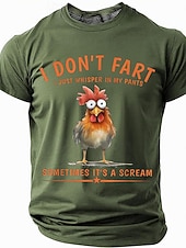  Férfi Kakas Vicces szleng Póló Rövid ujjú póló 3D nyomtatás Terített nyak Ing Divat Napi Napi Utca Medence Fekete Lóhere Nyár Tavasz Ruházat S M L XL XXL XXXL