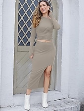 halpa Trendit-naisten kaksiosainen hamesarja-ml0020