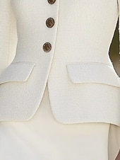 economico Cappotti Invernali-Per donna Cappotto Confortevole Traspirante Tasca Bottoni Elegante Casual Semplice Formale Vacanza Streetwear Abbigliamento quotidiano Monopetto Regolare Collo alla coreana Vestibilità regolare
