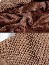 رخيصةأون قبعات نسائية-وشاح نسائي محبوك بغطاء للرأس لعيد الميلاد - مبطن بالصوف المريح، مع تفاصيل بوم بوم، وخيارات متعددة الألوان لأزياء الشتاء، مثالي كهدية في العطلات والأنشطة الخارجية