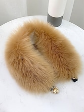 levne Dámské šátky-Dámský vánoční šátek s umělou kožešinou, měkký a útulný, dostupný v červené, bílé a několika dalších barvách – perfektní vánoční dárek