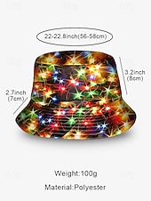 halpa Naisten hatut-Miesten jouluinen kalahattu - useita värejä, LED-valokuvio, polyesterimateriaalia, täydellinen juhla-asuihin ja juhliin