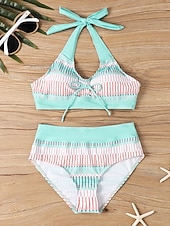 economico Tankini-Per donna Costumi da bagno Due pezzi Birichino Costume da bagno Senza schiena Vacanza Abbigliamento da Spiaggia Floreale All'americana Senza Maniche Costumi da bagno