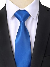 levne Vánoční doplňky-Pánská vánoční saténová kravata, dostupná v několika barvách, ideální pro sváteční večírky a zvláštní příležitosti, polyesterový materiál