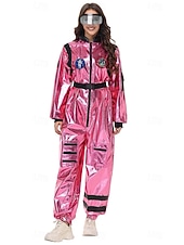 halpa Ammatti ja univormupuvut-Hieno puku Jumpsuit-trikoot Univormu Astronautti Galaxy-tyttö Cosplay-asu Metalli Aikuisten Naisten Halloween Karnevaali Juhla Suoritus Pukeudu