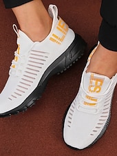 billiga Herrskor-Ljusgröna herrskor i andningsbart mesh, lätta, halkfria terrängsneakers, bekväma träningsskor för promenader, jogging, gym och St. Patrick's Day-kläder