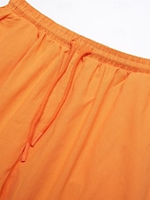 Недорогие Роскошные брюки-Жен. капри шорты Шорты из хлопка и льна Чино Укороченные Отпуск Уличный стиль На каждый день Длина колена Нормальная Полотняное плетение Кулиска Карман Удобный Дышащий Неэластичная