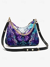 preiswerte Handtaschen und Tragetaschen-Damen-Schultertasche aus Kunstleder mit verstellbarem Riemen, Schmetterlingsmuster, in verschiedenen Farben erhältlich, vielseitige Tragemöglichkeiten für legere und formelle Anlässe.