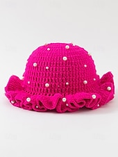 abordables Accesorios-Gorro de punto con trébol y perlas para mujer, varios colores, perfecto para el Día de San Patricio, Carnaval y uso diario.